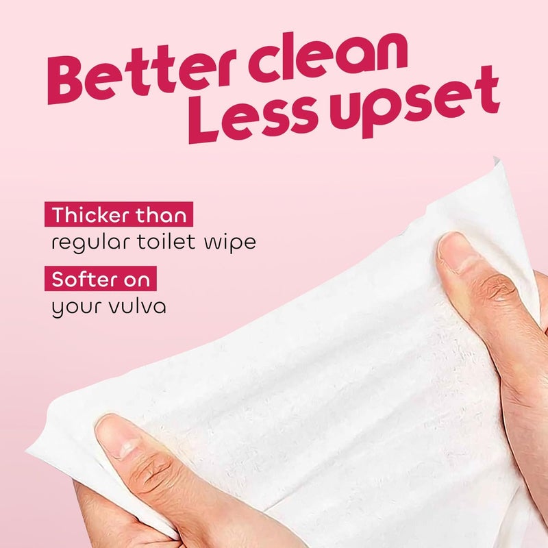 Muun Feminine Wipes Flushable Bulk - 120 Counts, Individual Vaginal Wipes Ph Balance, Anti Itch Deodorant Hygiene Wrapped Personal Cleansing - Wet Wipes for Intimate, Butt - Image 3
